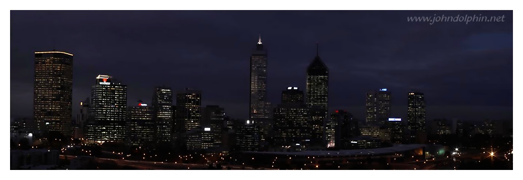 Perth city at night
